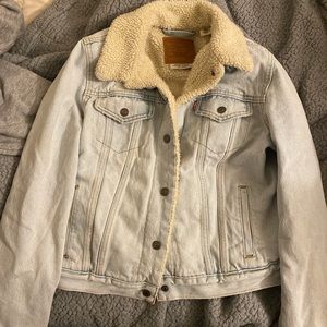 Levi’s Sherpa and Acid Washed Denim jacket